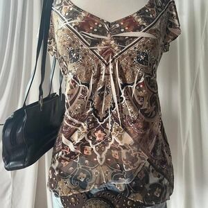 asymmetrical hem fairy top y2k